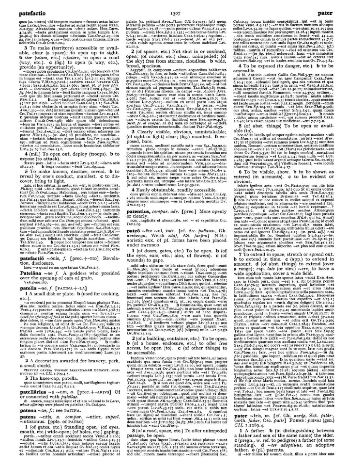 Page from the Oxford Latin Dictionary