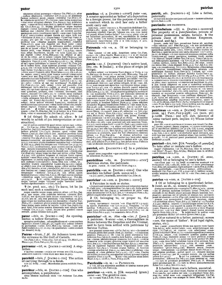 Page from the Oxford Latin Dictionary