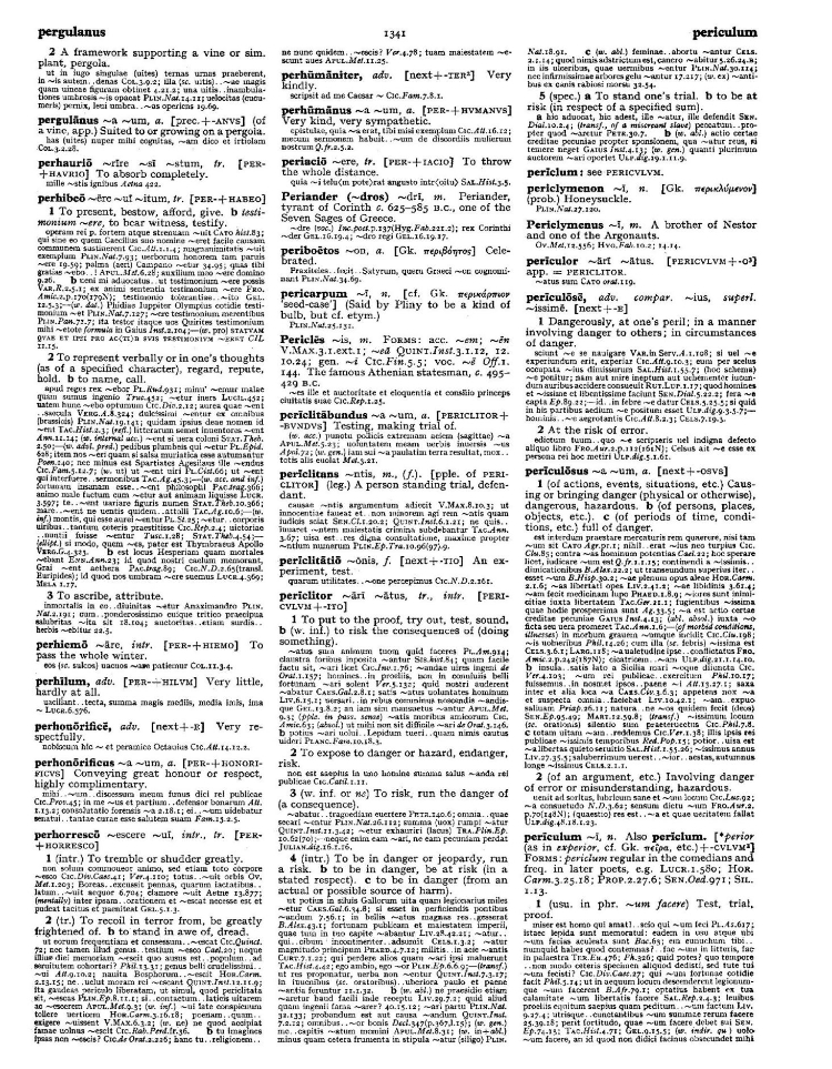 Page from the Oxford Latin Dictionary