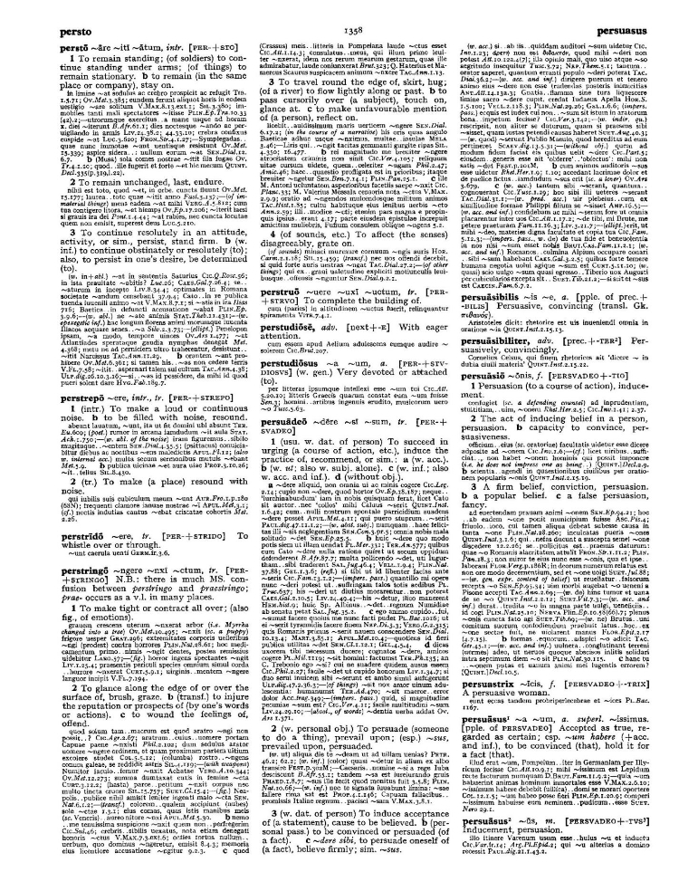 Page from the Oxford Latin Dictionary