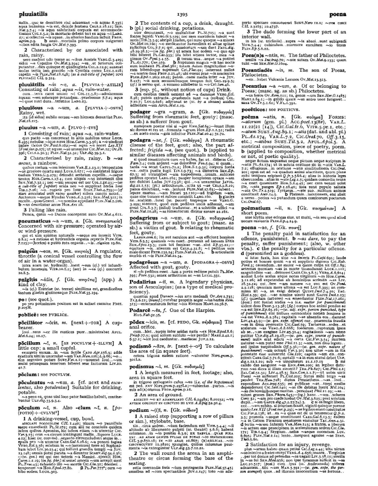 Page from the Oxford Latin Dictionary
