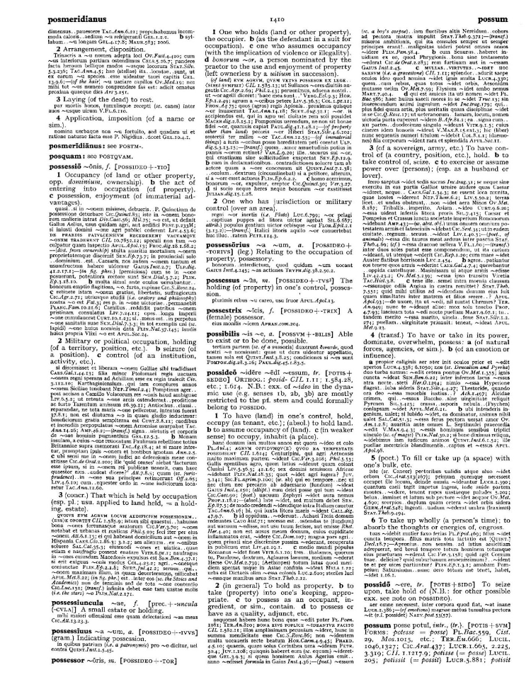 Page from the Oxford Latin Dictionary