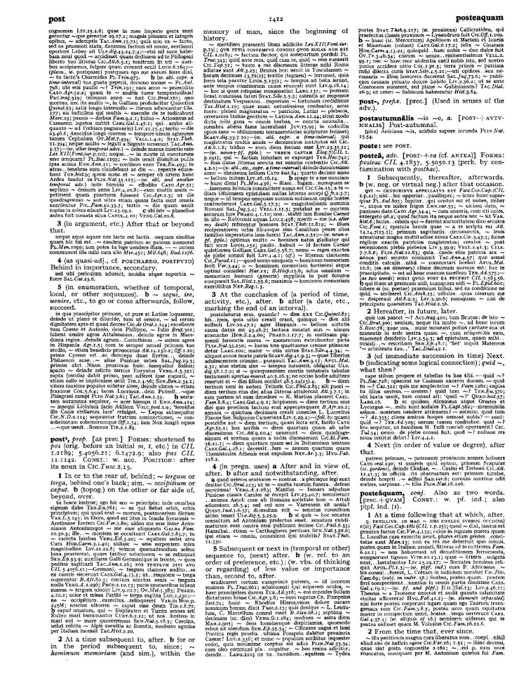 Page from the Oxford Latin Dictionary