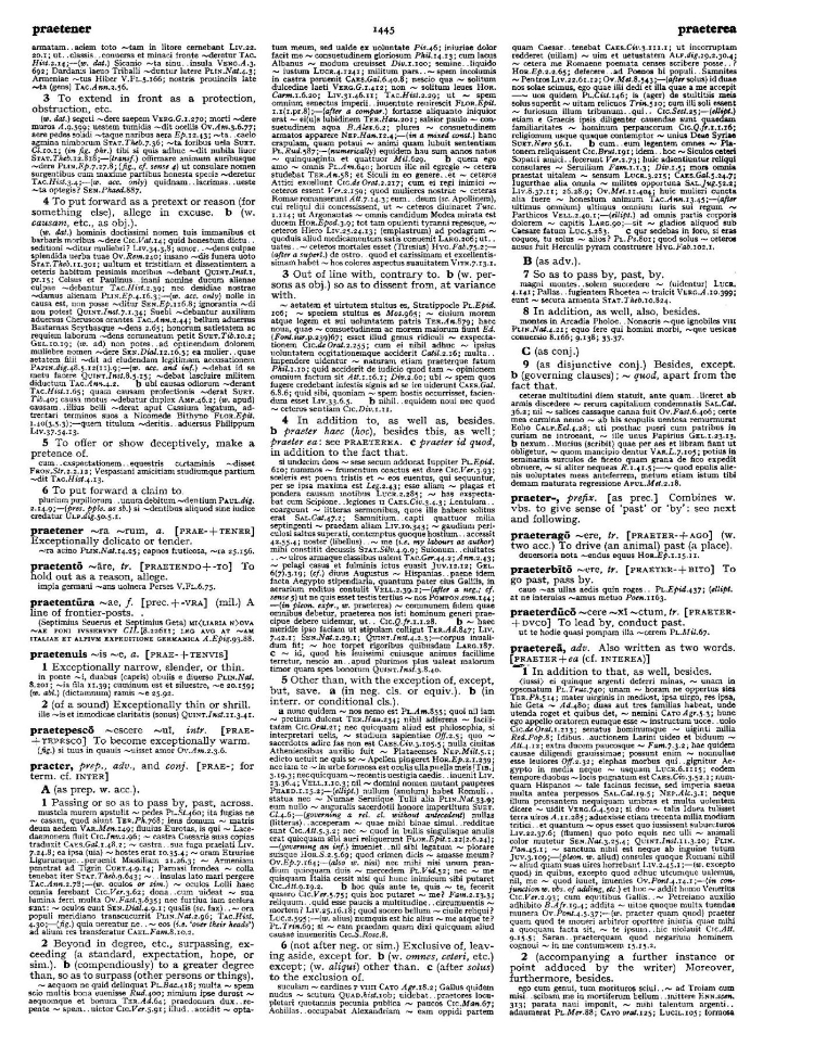 Page from the Oxford Latin Dictionary