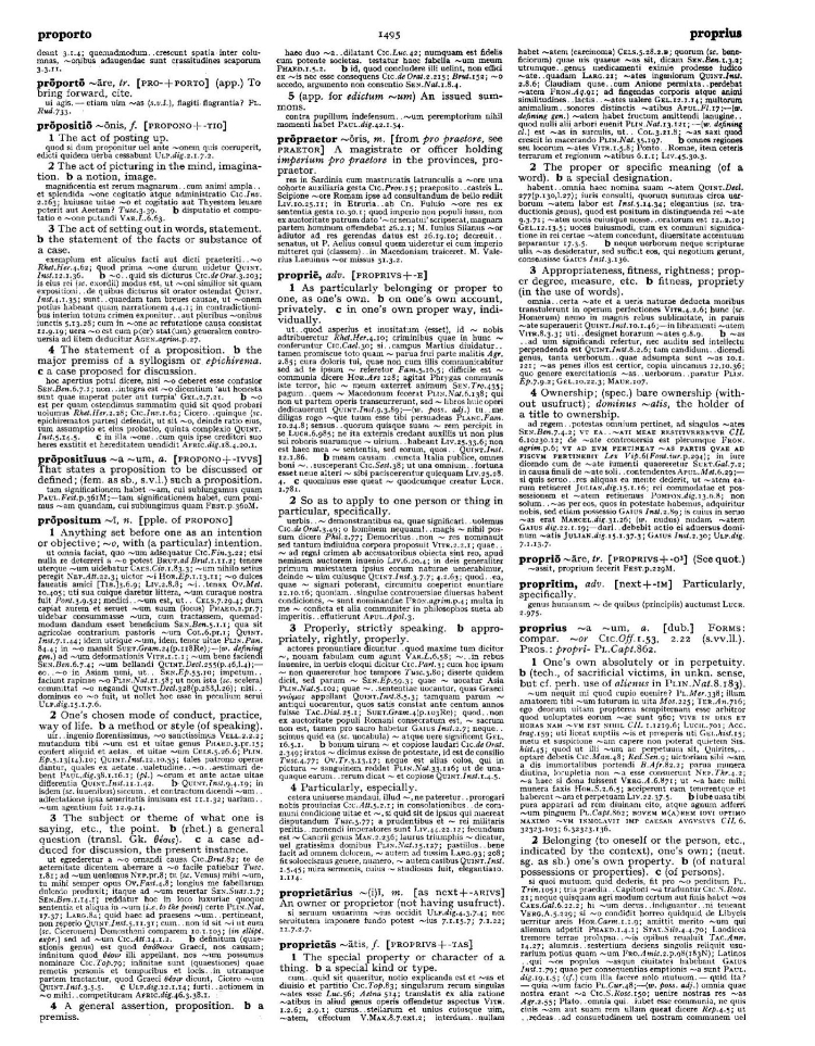 Page from the Oxford Latin Dictionary
