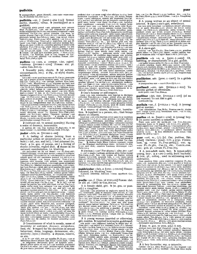 Page from the Oxford Latin Dictionary
