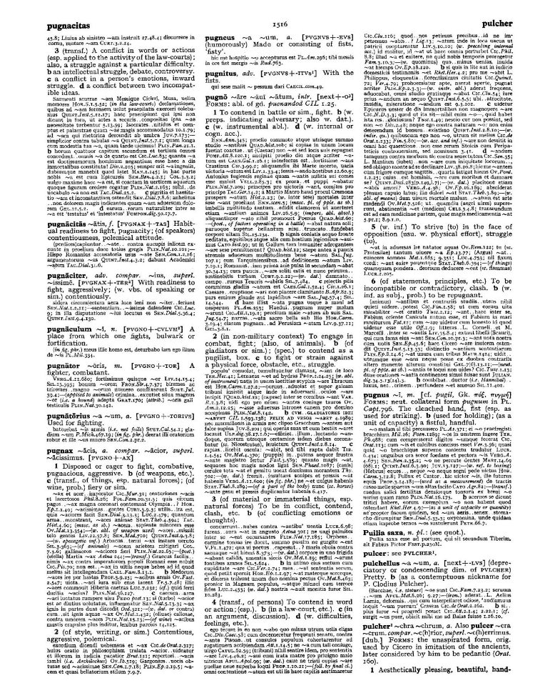 Page from the Oxford Latin Dictionary