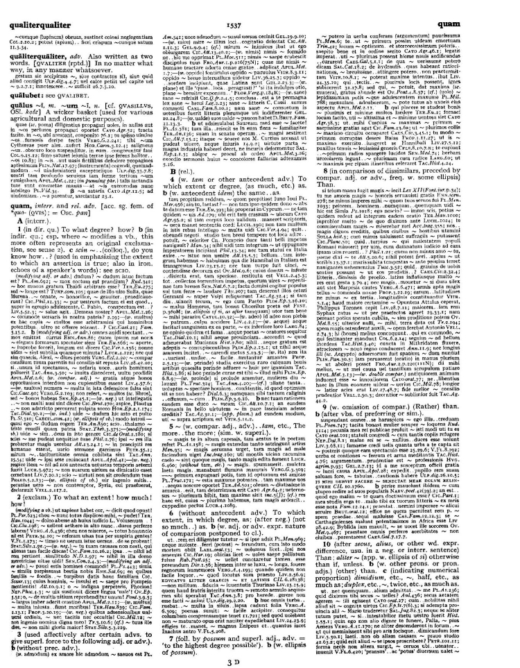 Page from the Oxford Latin Dictionary