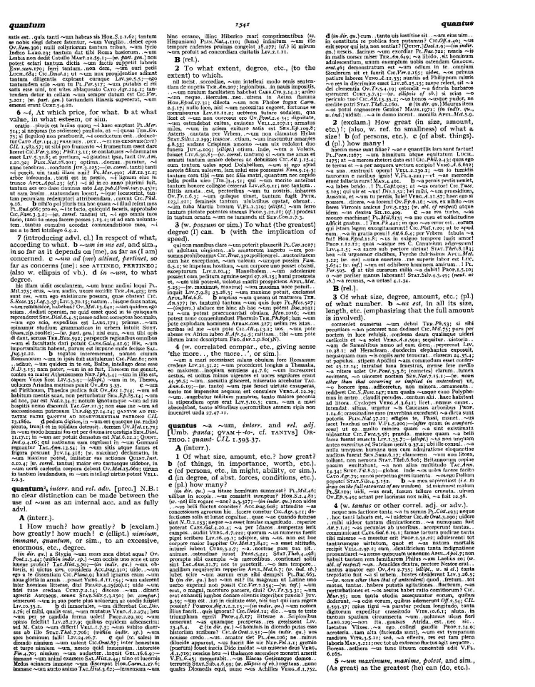Page from the Oxford Latin Dictionary