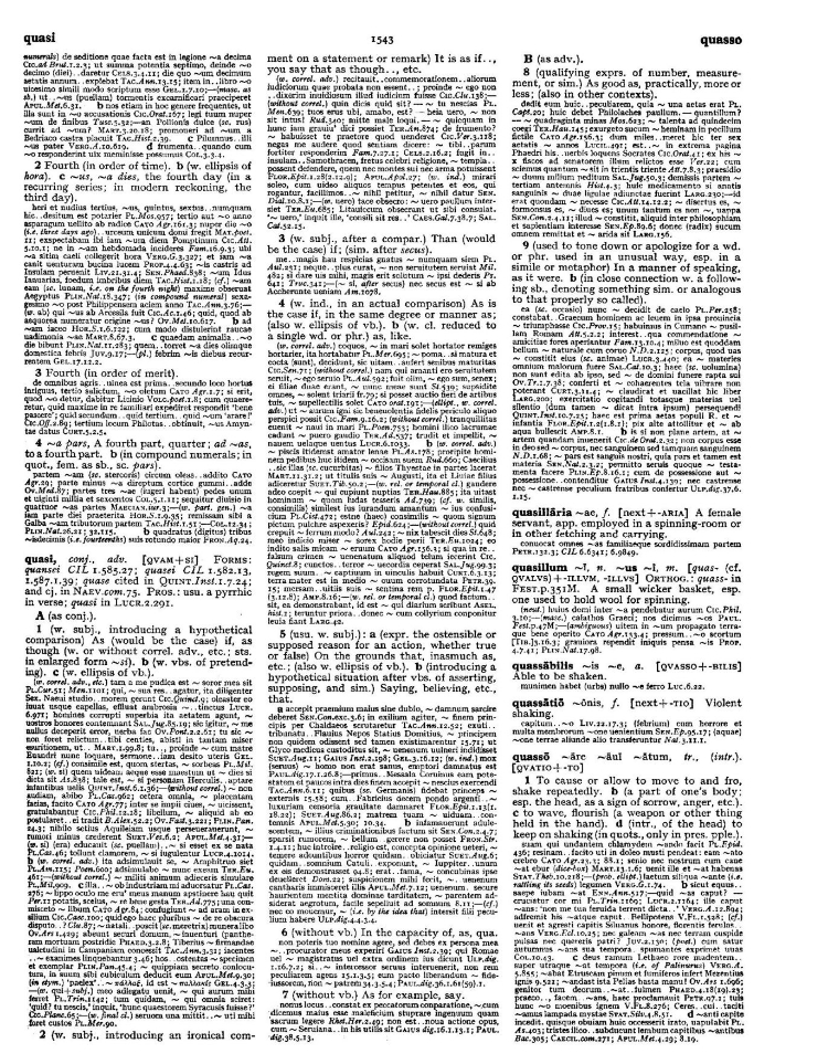 Page from the Oxford Latin Dictionary