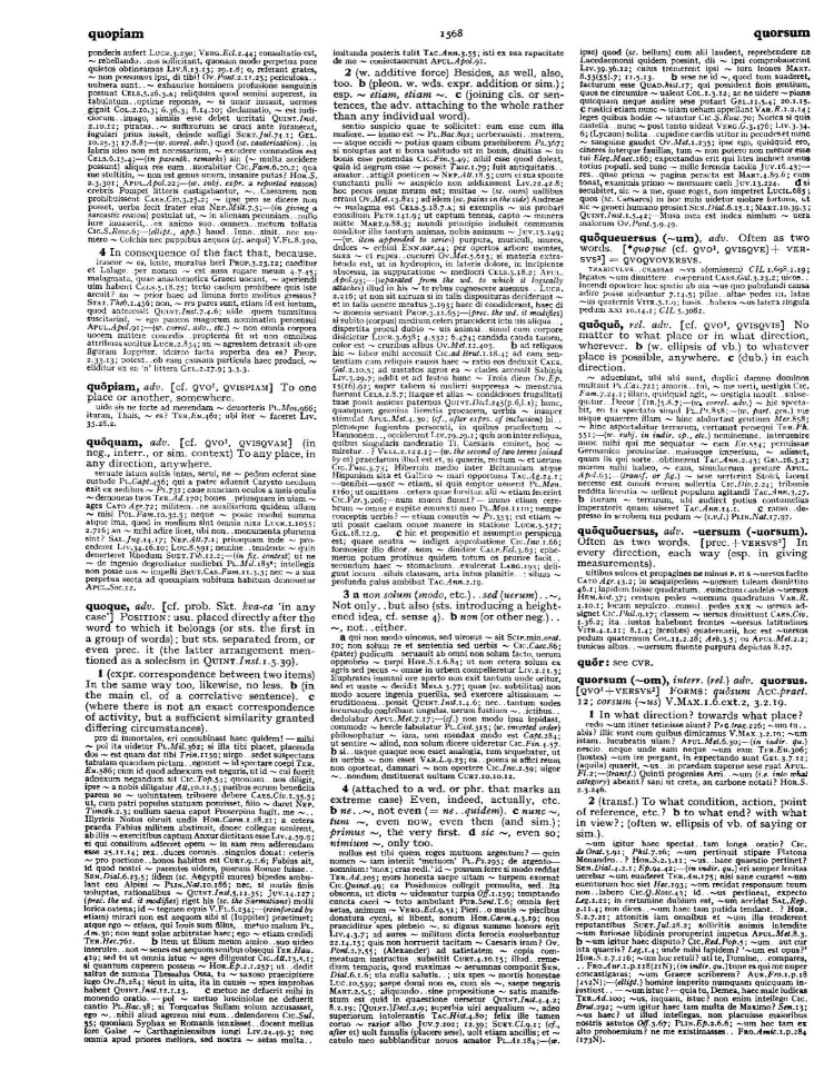 Page from the Oxford Latin Dictionary