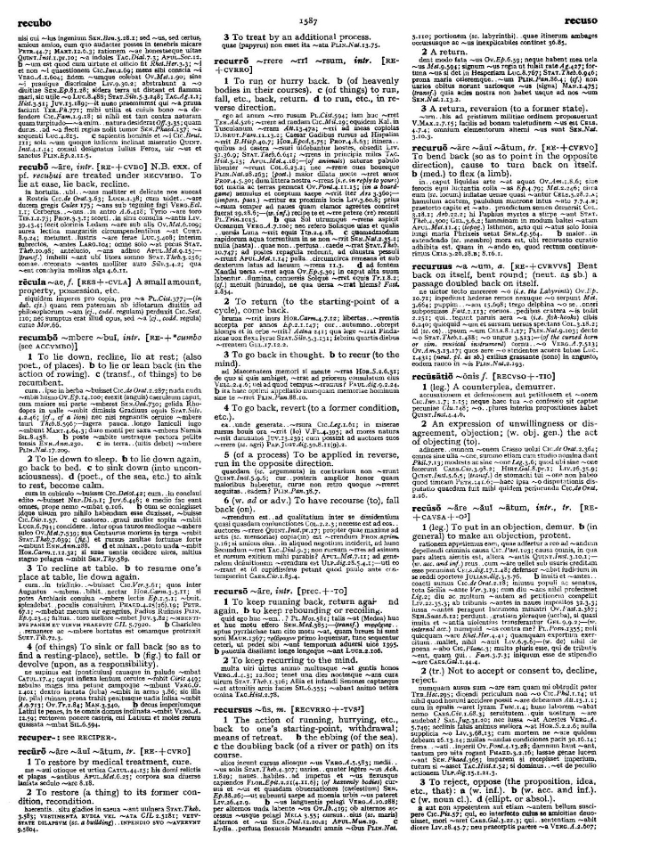 Page from the Oxford Latin Dictionary