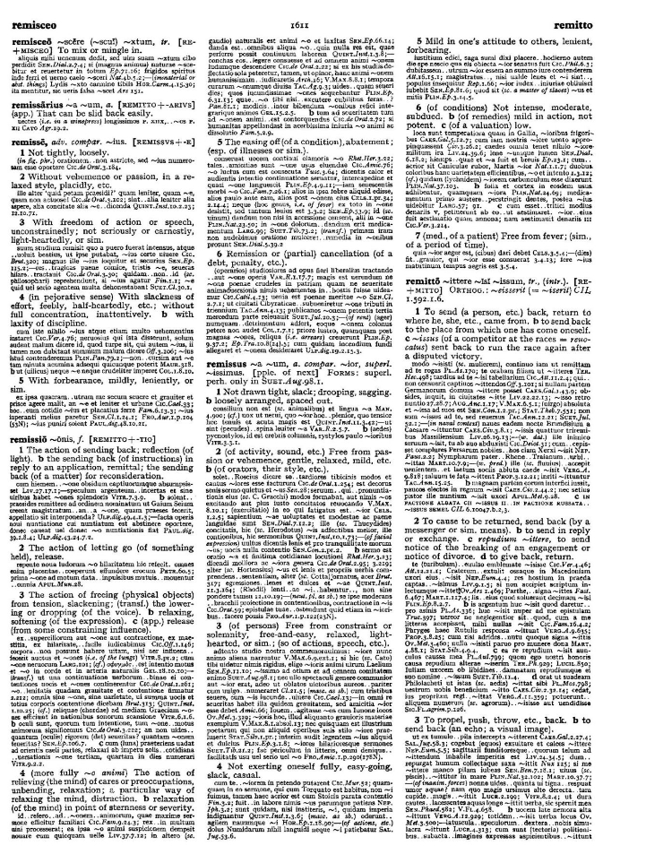 Page from the Oxford Latin Dictionary