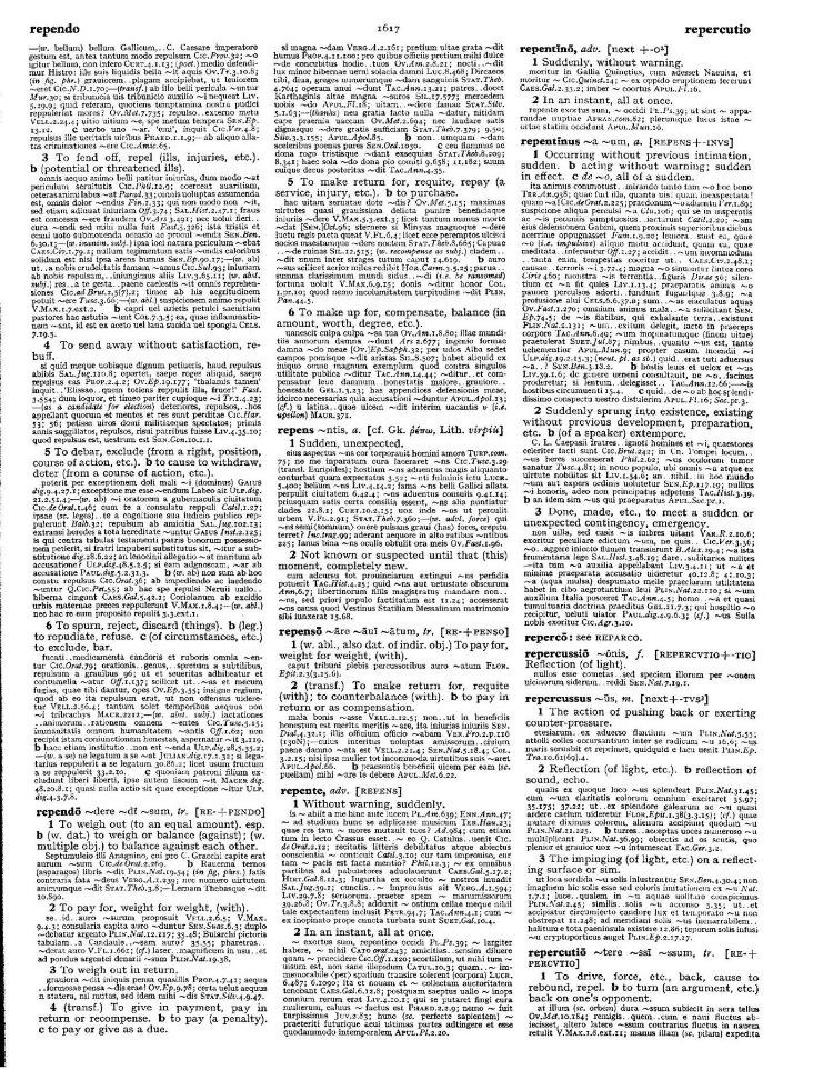 Page from the Oxford Latin Dictionary