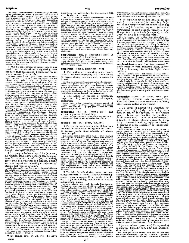 Page from the Oxford Latin Dictionary