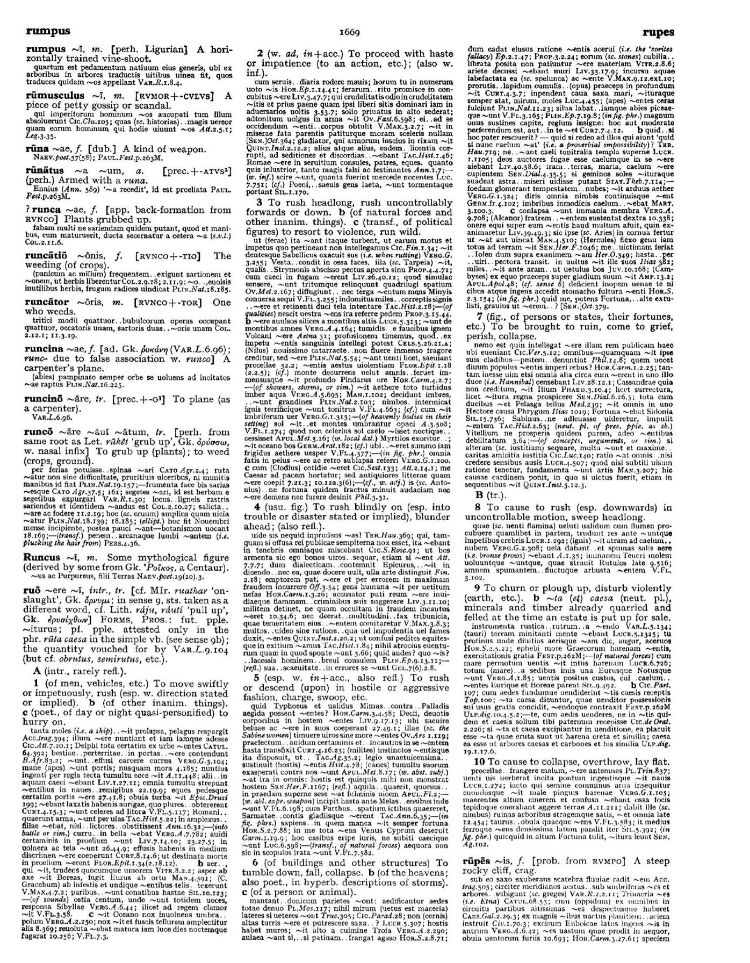 Page from the Oxford Latin Dictionary