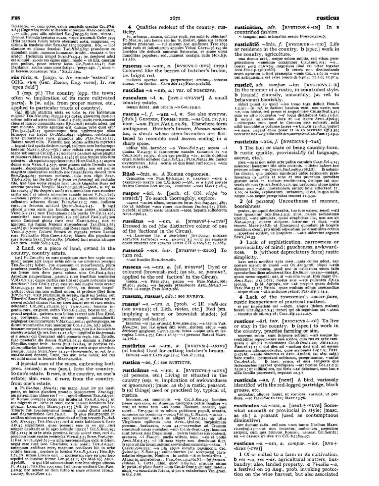 Page from the Oxford Latin Dictionary