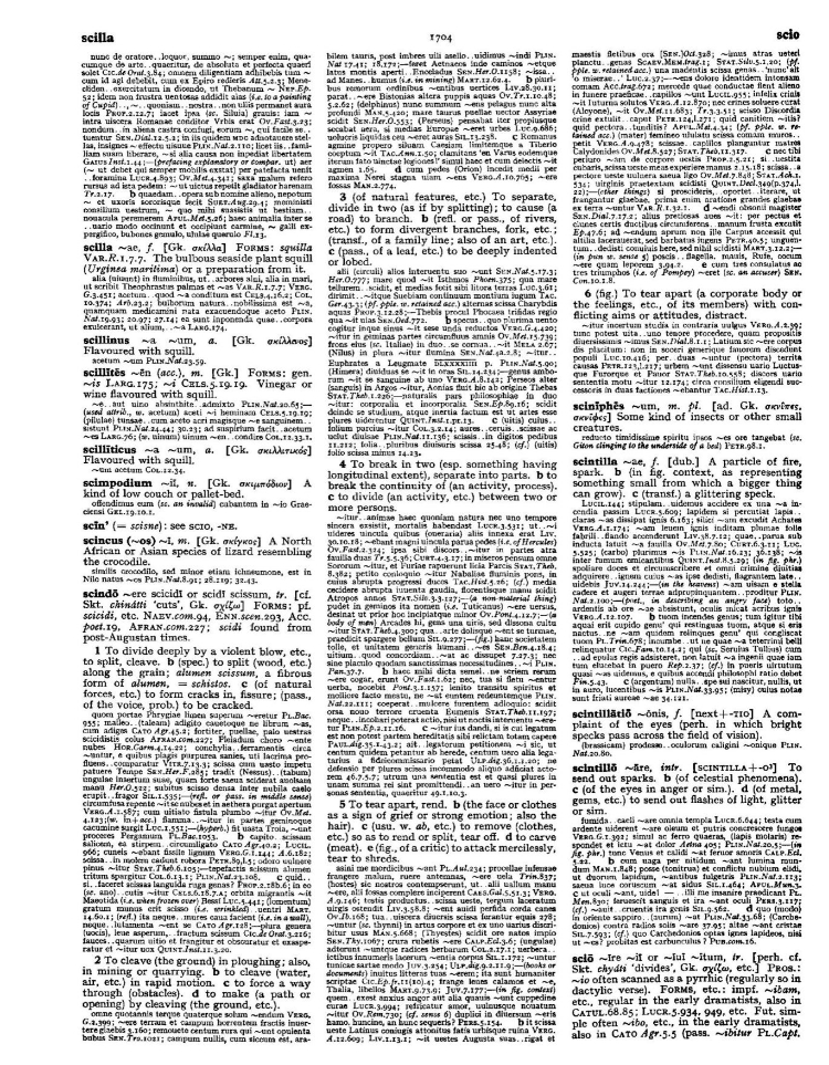 Page from the Oxford Latin Dictionary