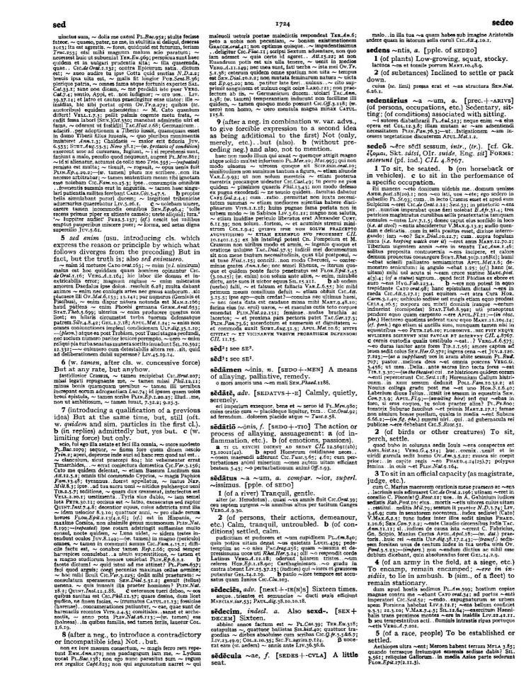 Page from the Oxford Latin Dictionary
