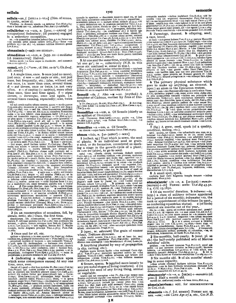 Page from the Oxford Latin Dictionary