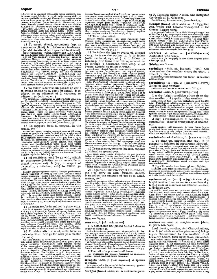 Page from the Oxford Latin Dictionary