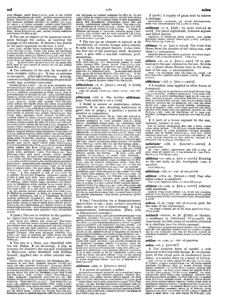 Page from the Oxford Latin Dictionary