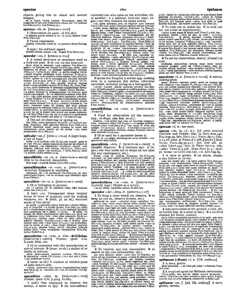 Page from the Oxford Latin Dictionary