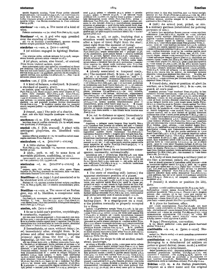 Page from the Oxford Latin Dictionary