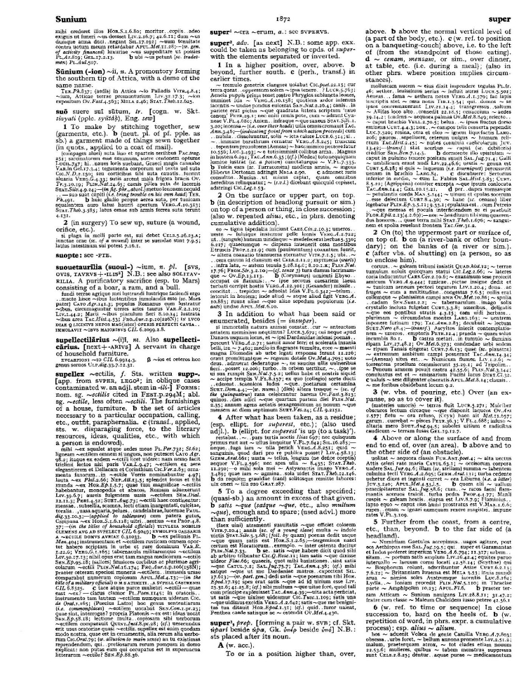 Page from the Oxford Latin Dictionary