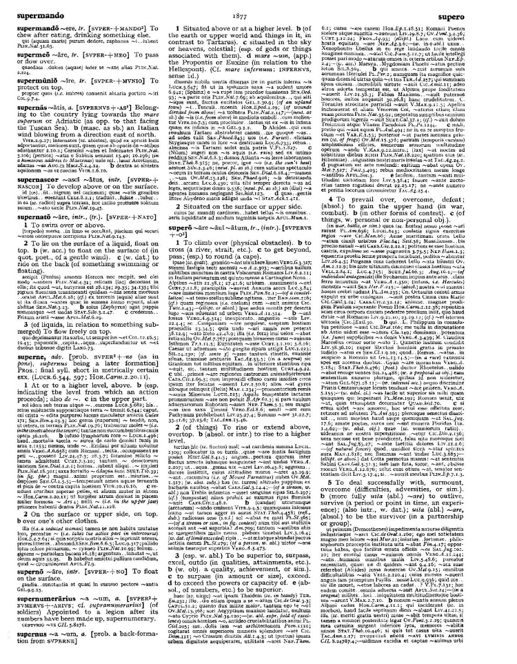 Page from the Oxford Latin Dictionary