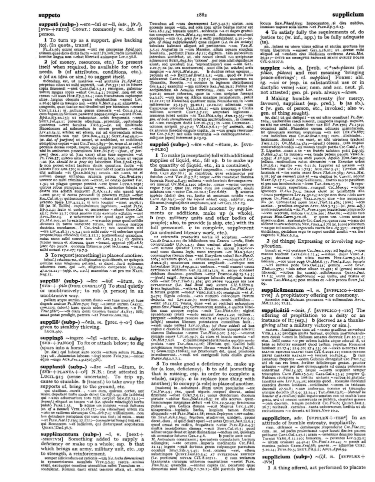 Page from the Oxford Latin Dictionary