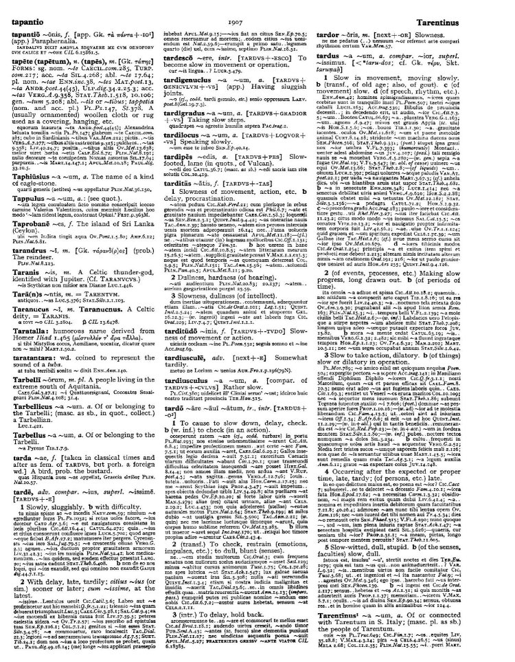 Page from the Oxford Latin Dictionary