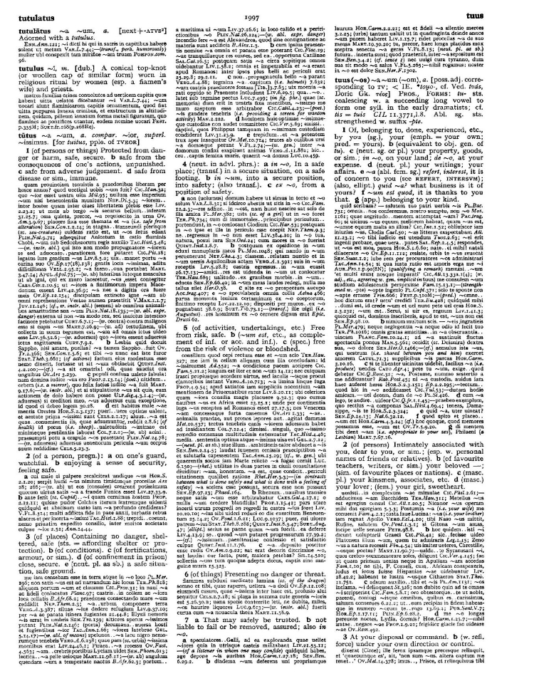 Page from the Oxford Latin Dictionary