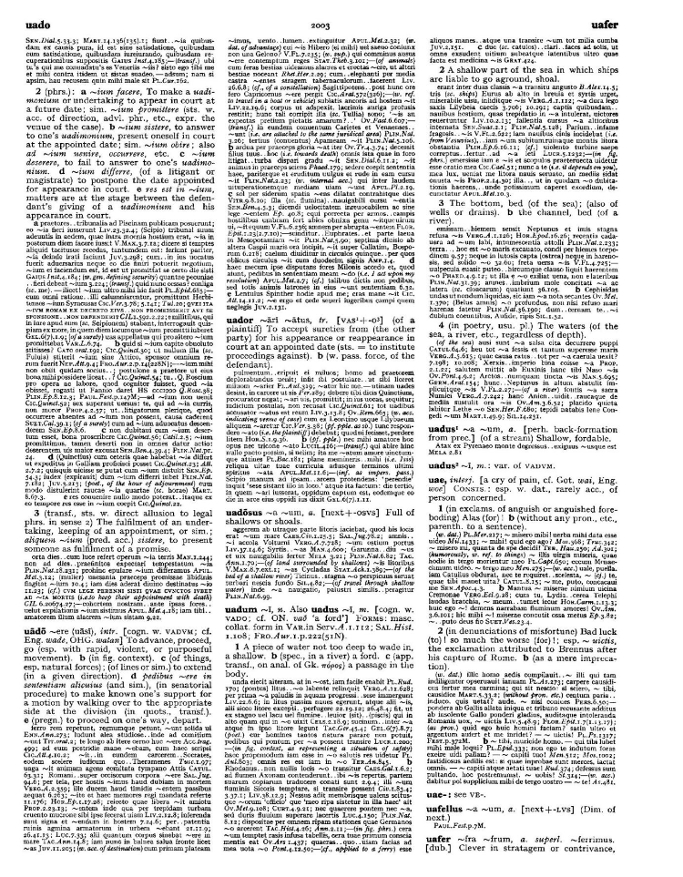 Page from the Oxford Latin Dictionary
