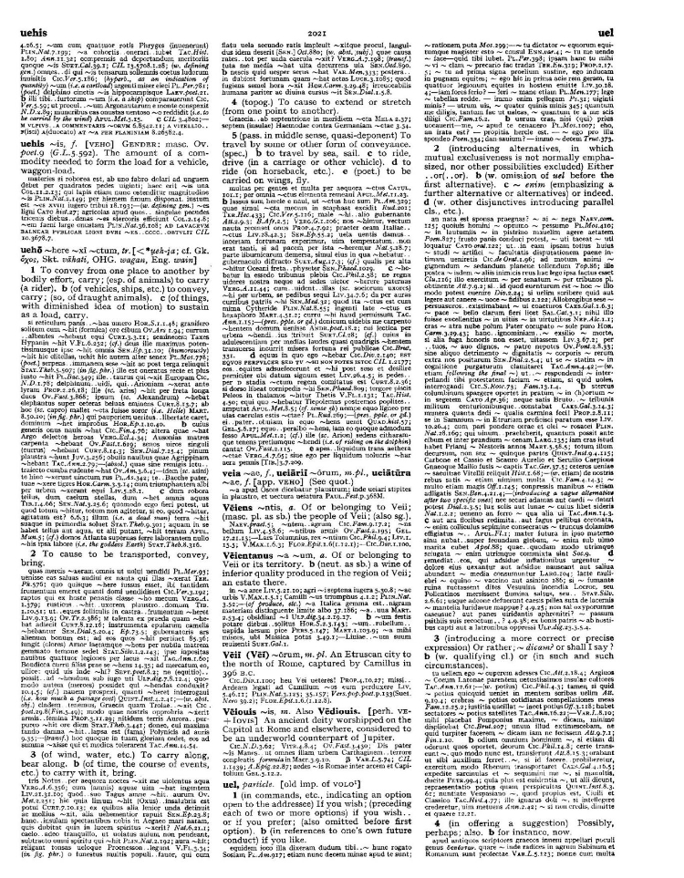 Page from the Oxford Latin Dictionary