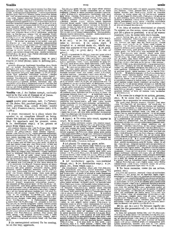 Page from the Oxford Latin Dictionary