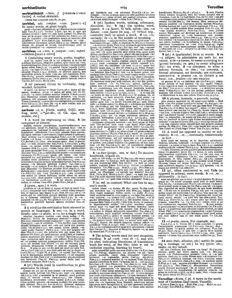 Page from the Oxford Latin Dictionary