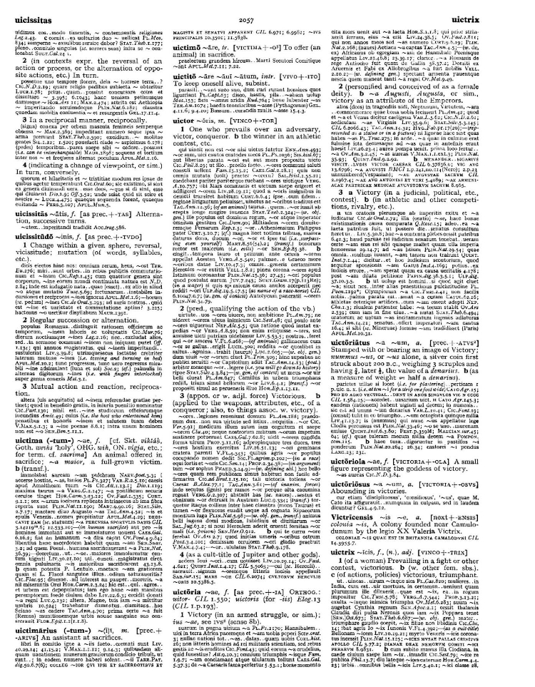 Page from the Oxford Latin Dictionary