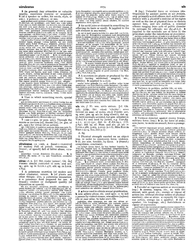 Page from the Oxford Latin Dictionary