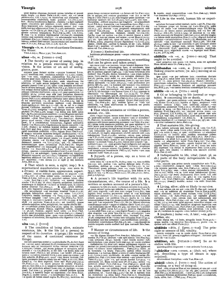 Page from the Oxford Latin Dictionary
