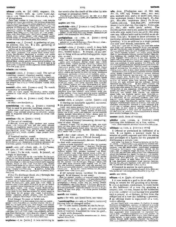 Page from the Oxford Latin Dictionary