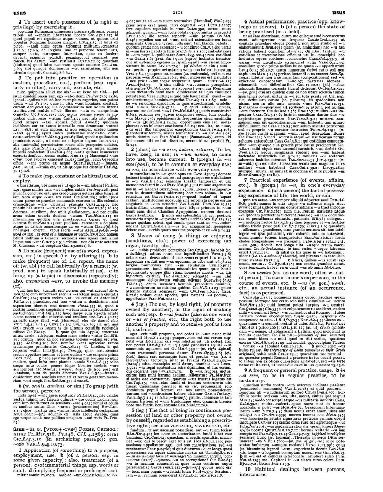 Page from the Oxford Latin Dictionary