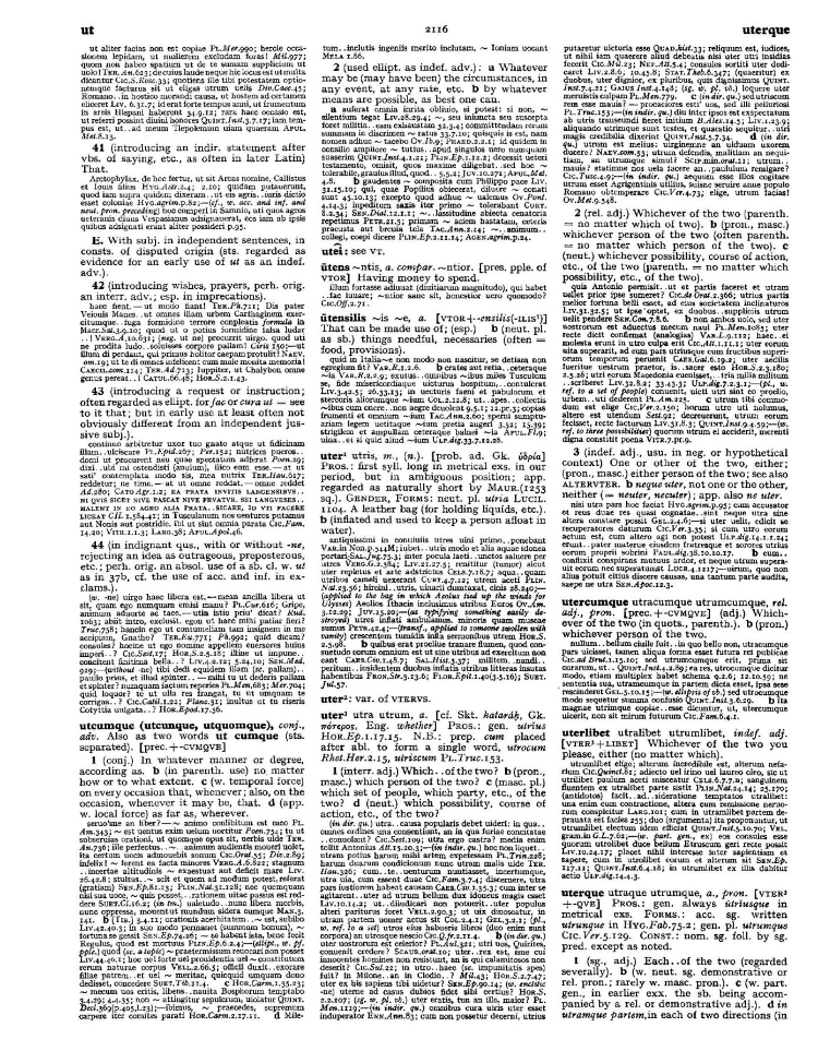 Page from the Oxford Latin Dictionary